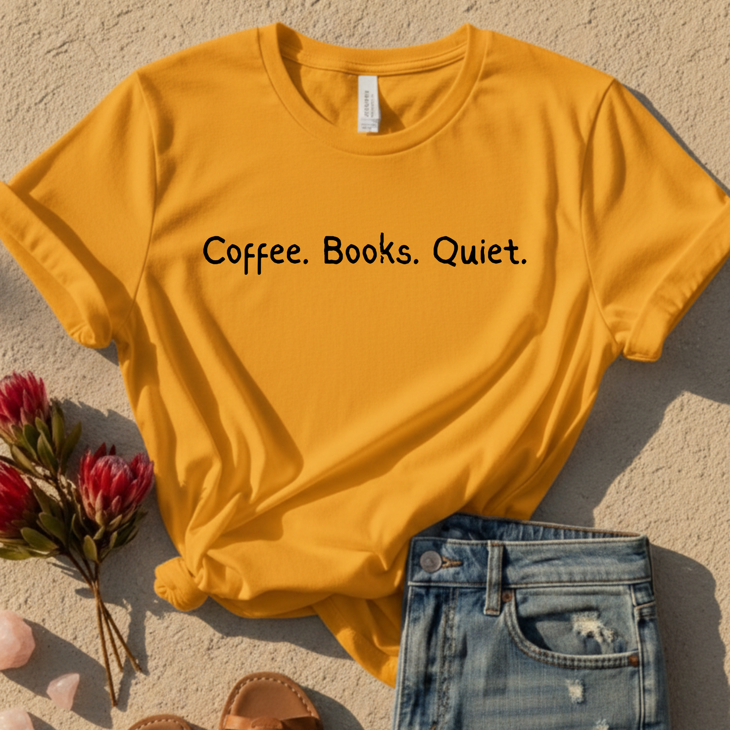 Coffee Books Quiet T-Shirt