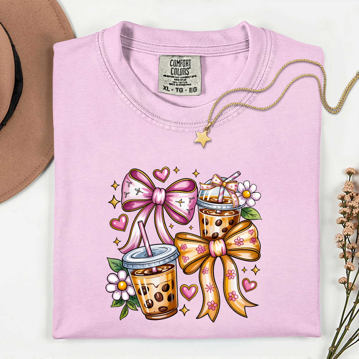 Girly Iced Coffee Premium T Shirt