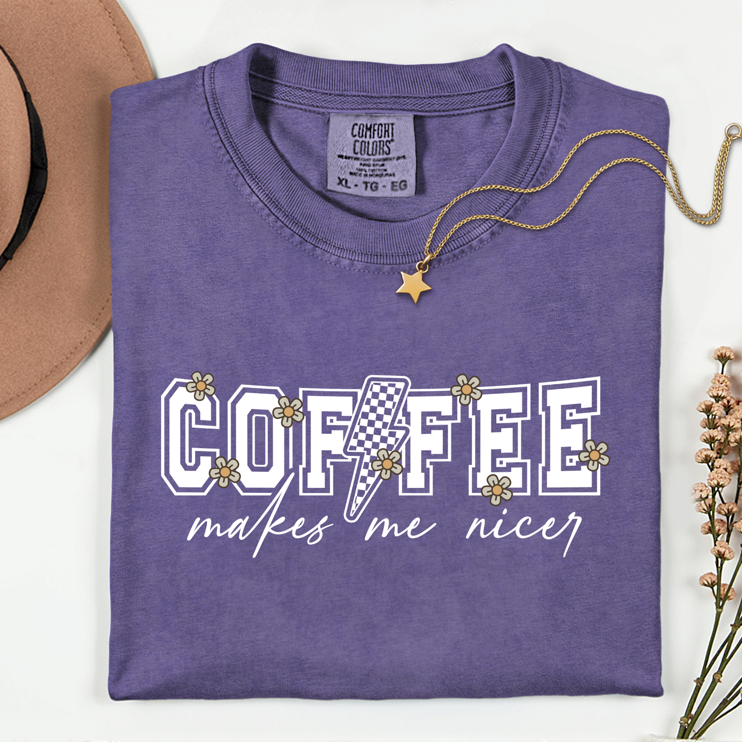 Coffee Makes Me Nicer Premium T Shirt