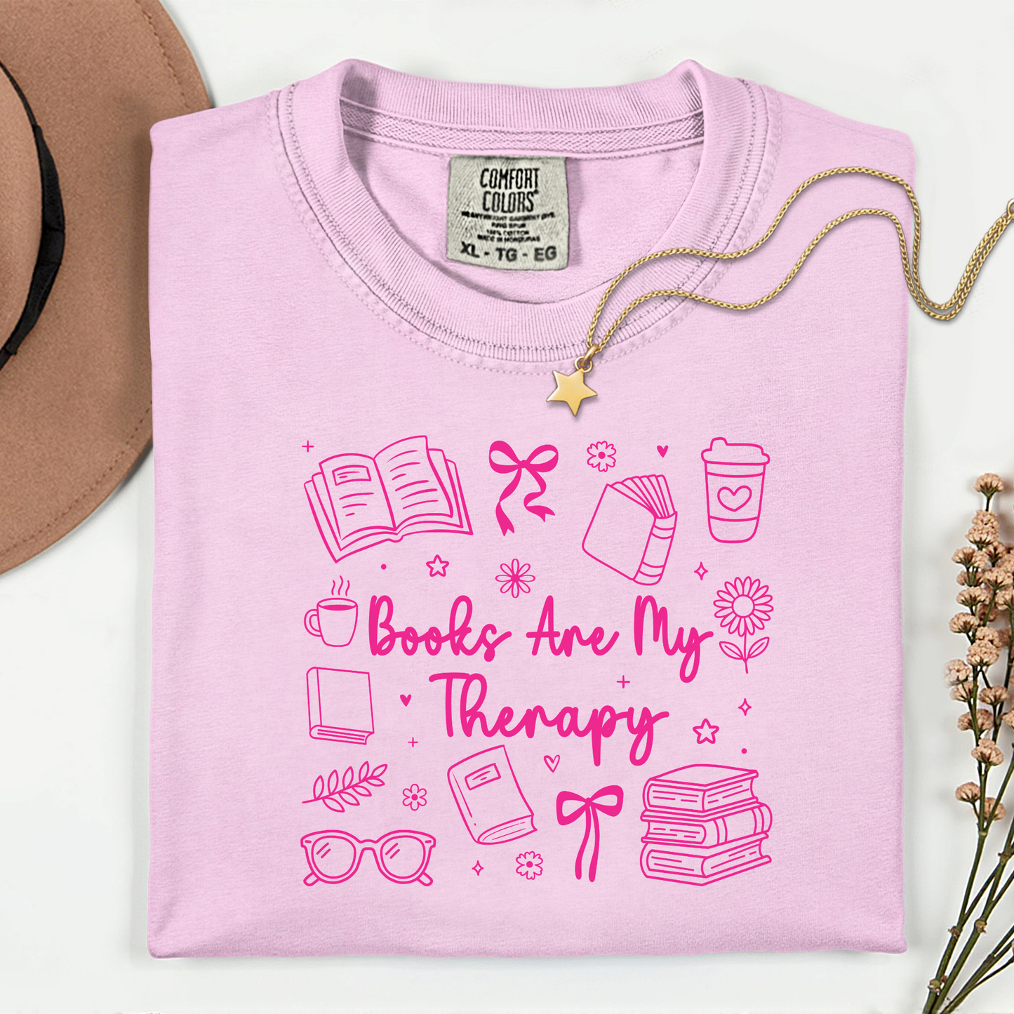 Books Are My Therapy Premium T Shirt