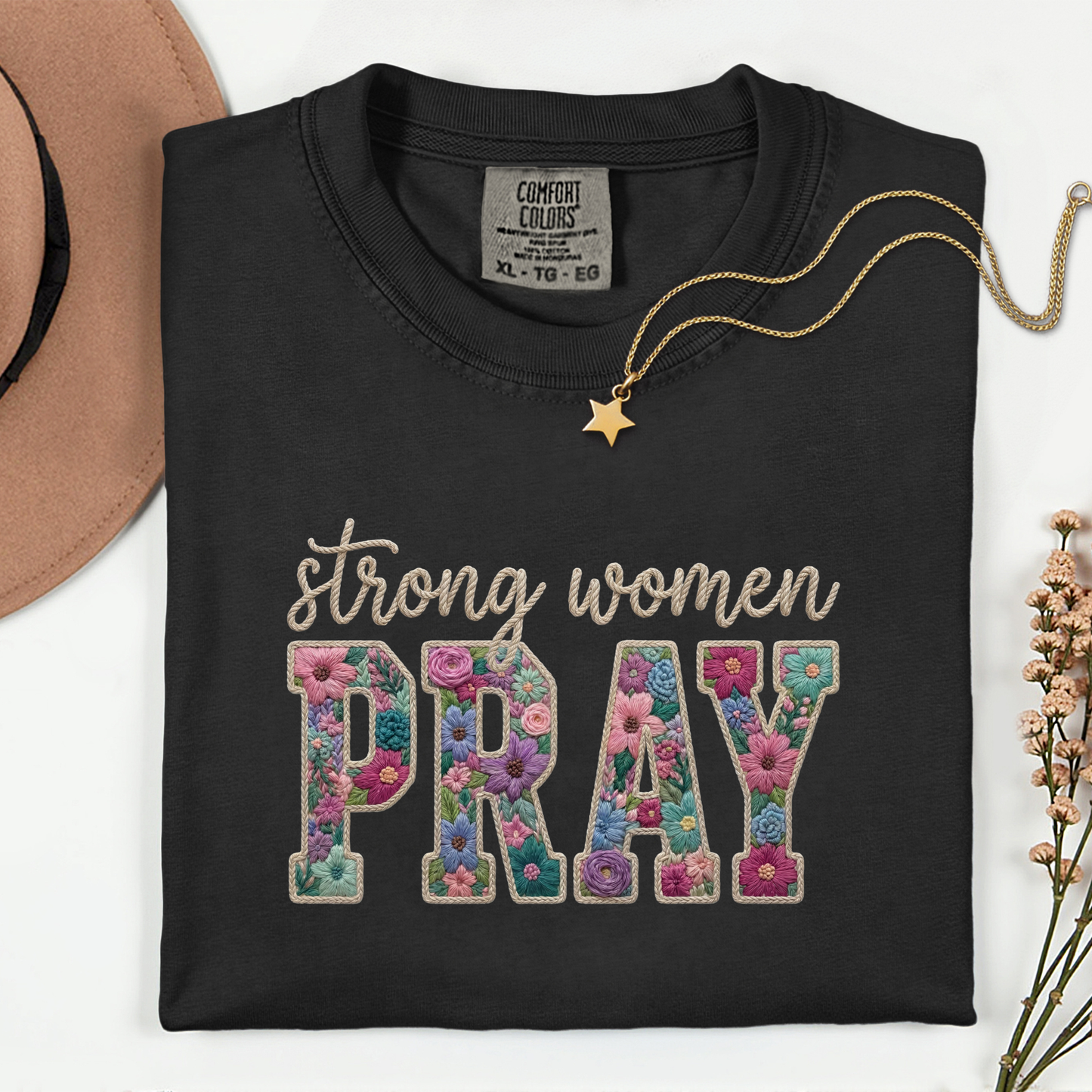 Strong Women Pray Premium T Shirt