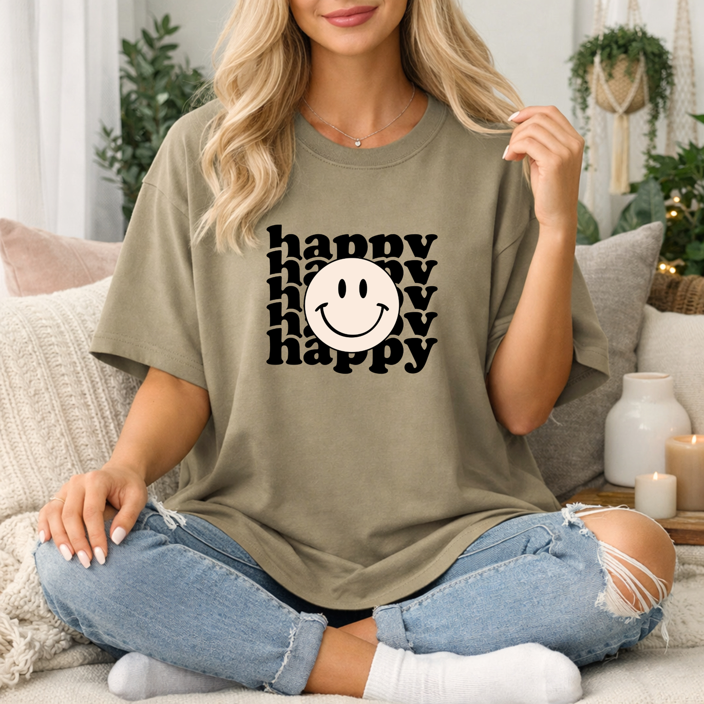 Happy Smiley Premium T Shirt