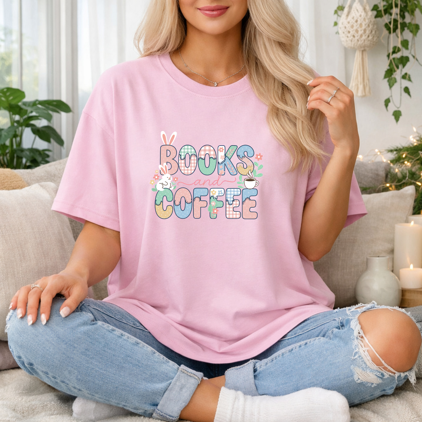 Books and Coffee Premium T Shirt