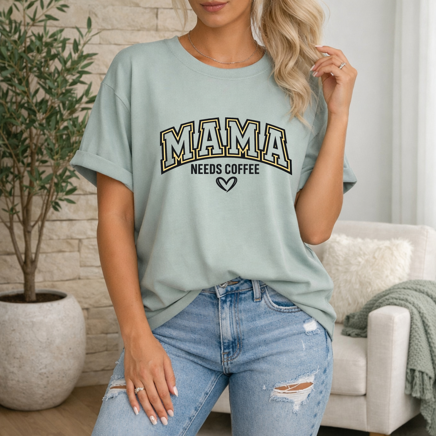 Mama Needs Coffee Premium T Shirt