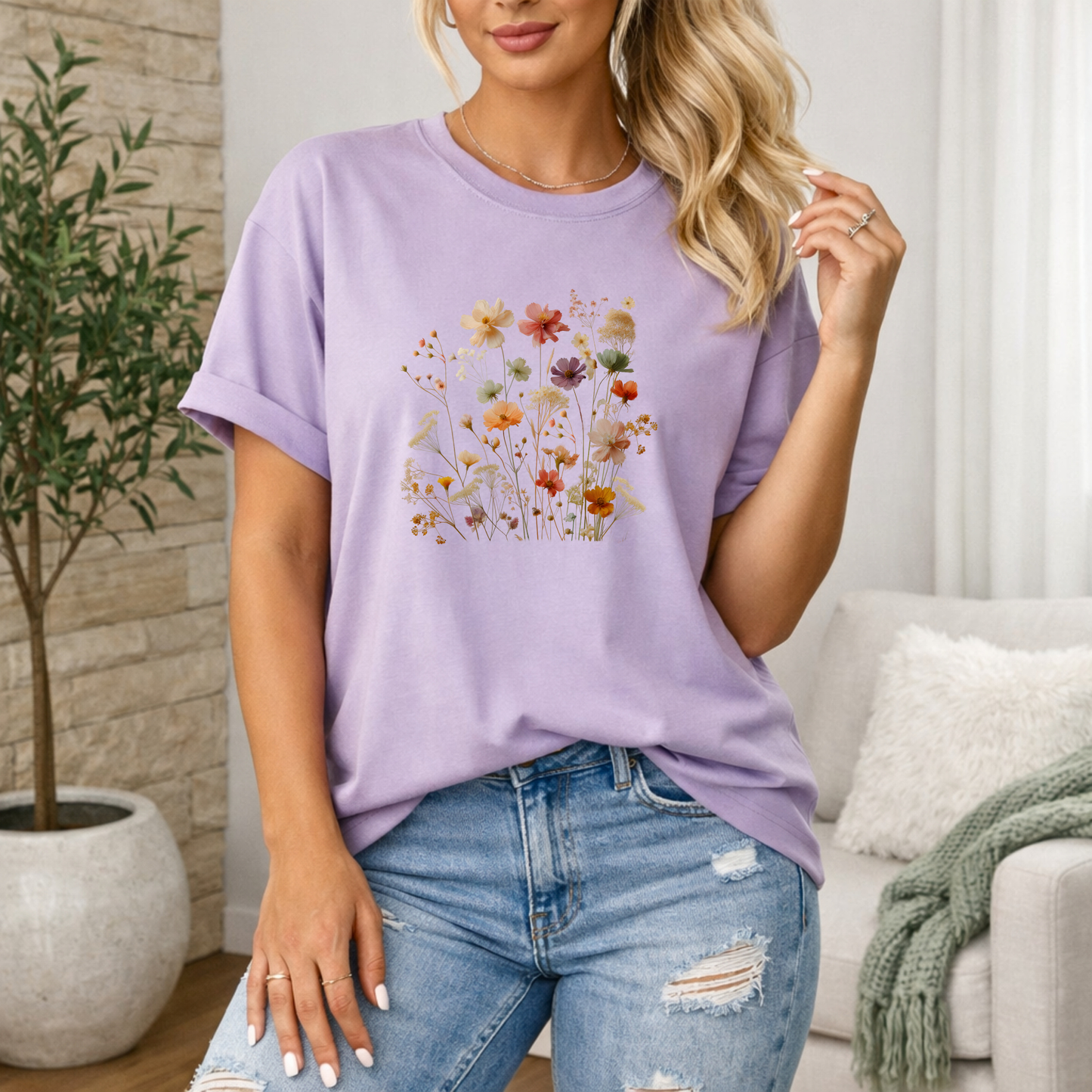 Pastel Wildflower Premium T Shirt