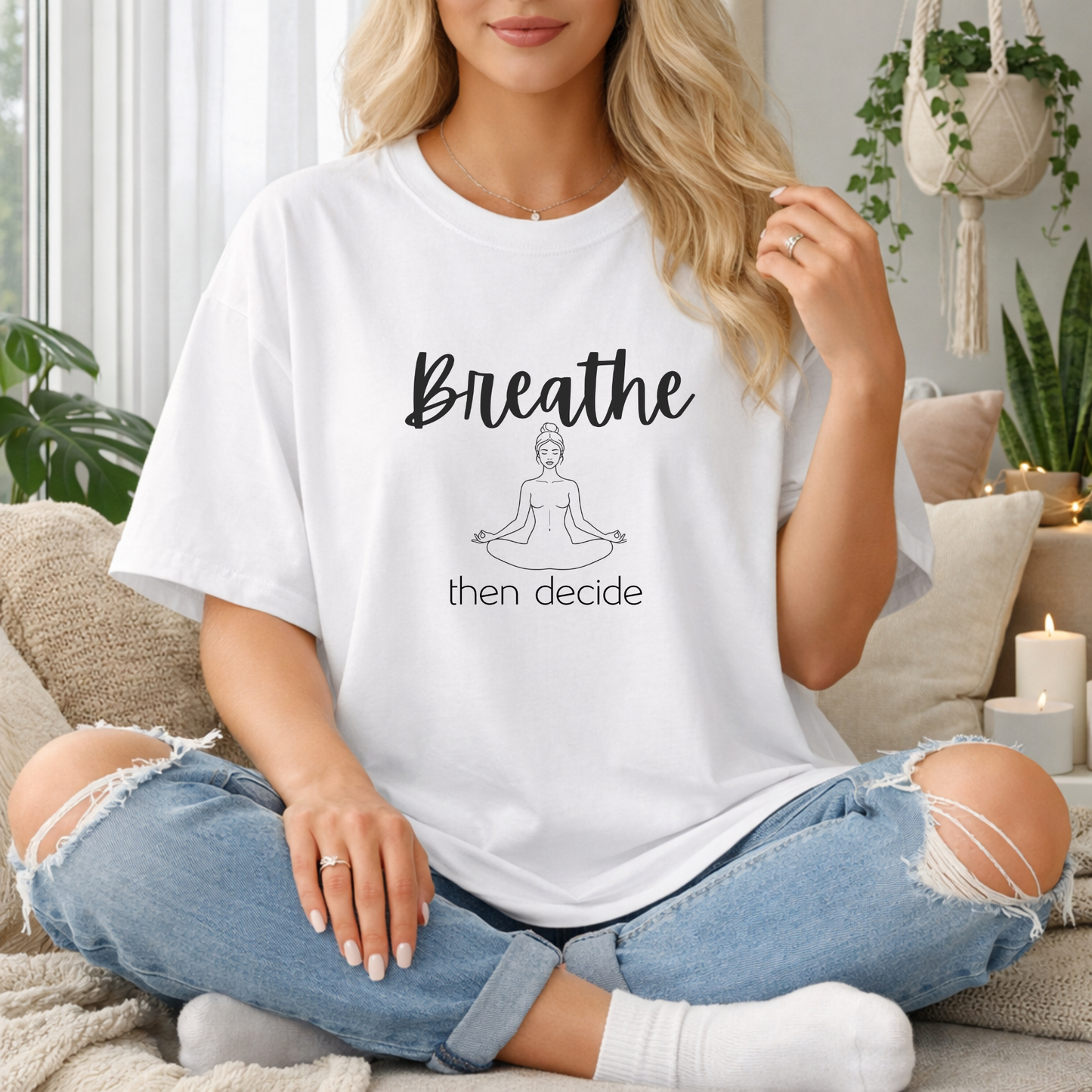 Breathe Then Decide Premium T-shirt