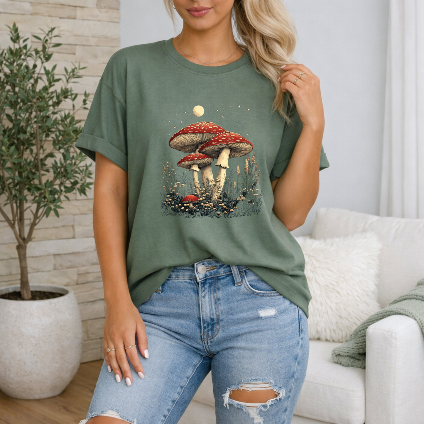 Woodland Mushroom Premium T Shirt