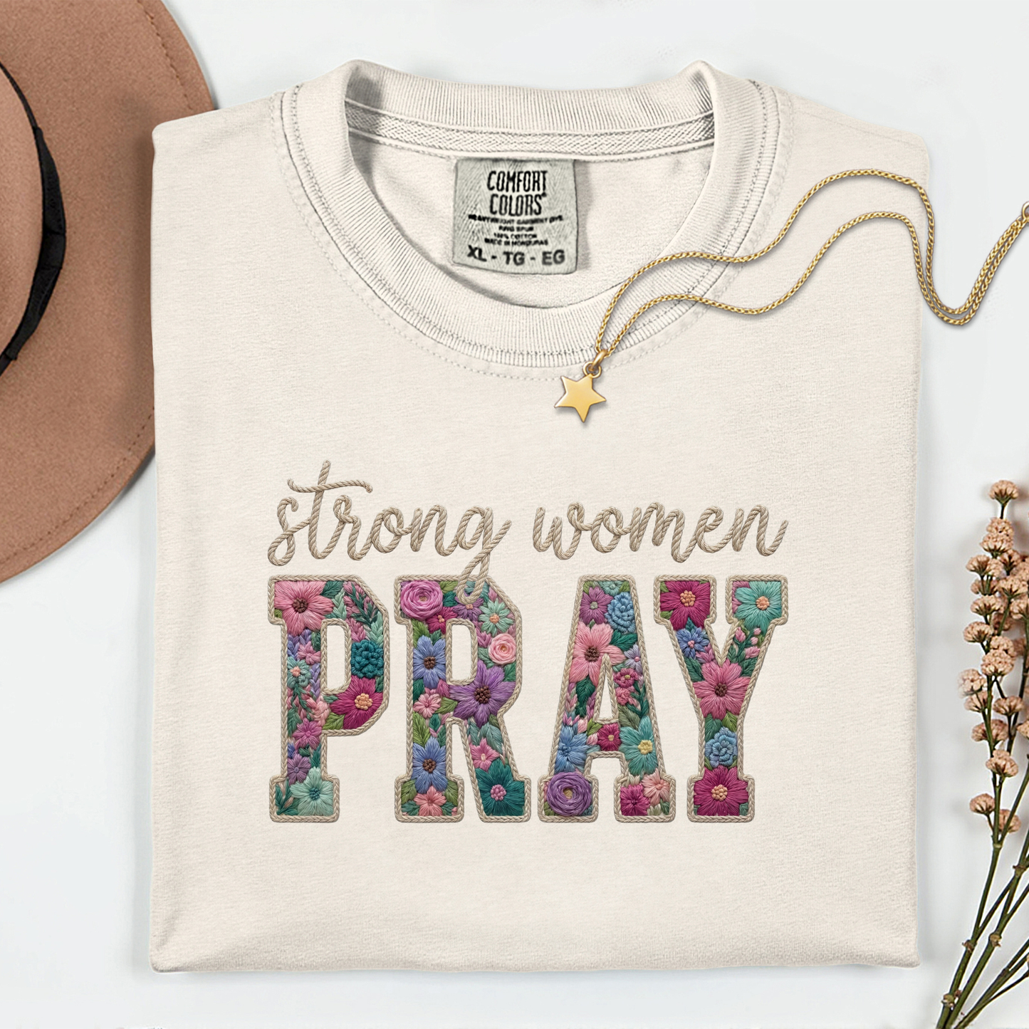 Strong Women Pray Premium T Shirt