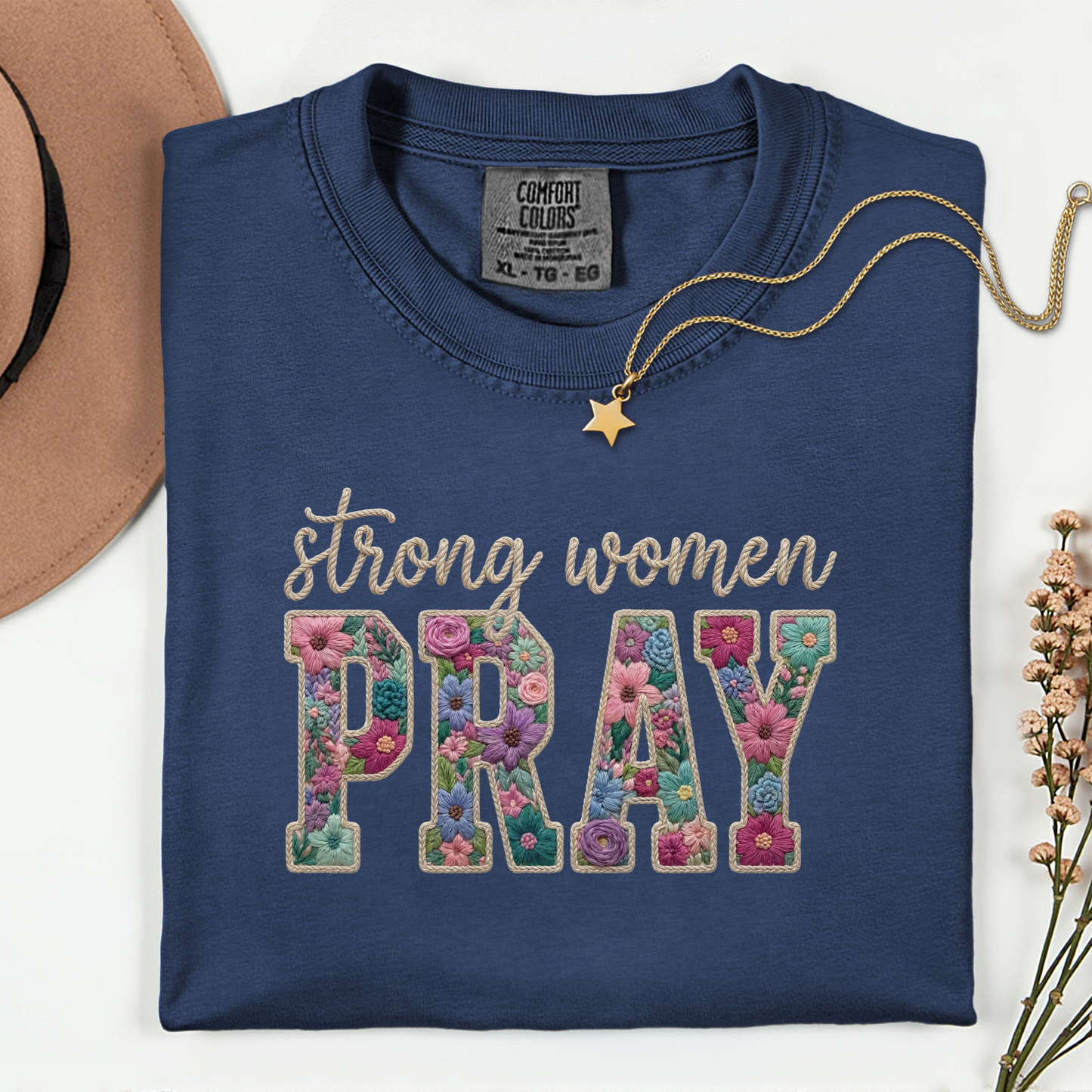 Strong Women Pray Premium T Shirt